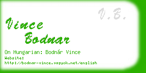 vince bodnar business card