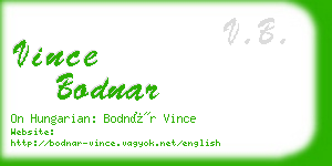 vince bodnar business card